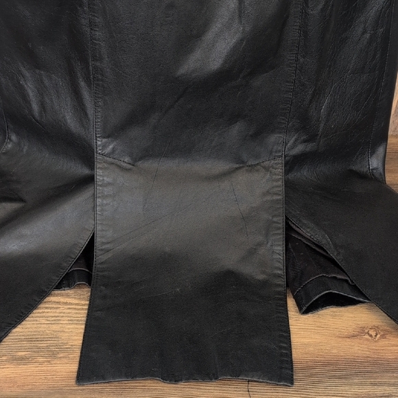 Pelle Studio Women’s Black Leather Trench Coat with Suede Accents 3006 M - Picture 9 of 12